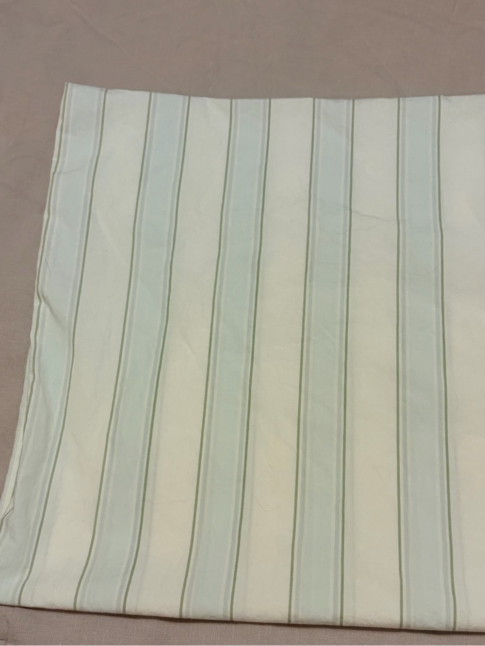 Simply Shabby Chic Twin Blue Green White Striped Sheet Set